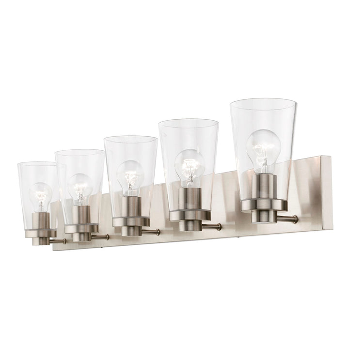 5 Light Brushed Nickel Extra Large Vanity Sconce
