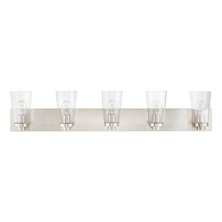 5 Light Brushed Nickel Extra Large Vanity Sconce