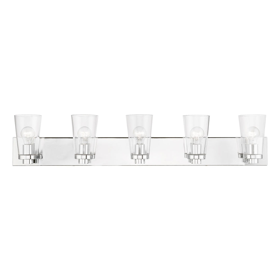 5 Light Polished Chrome Extra Large Vanity Sconce by Livex Lighting