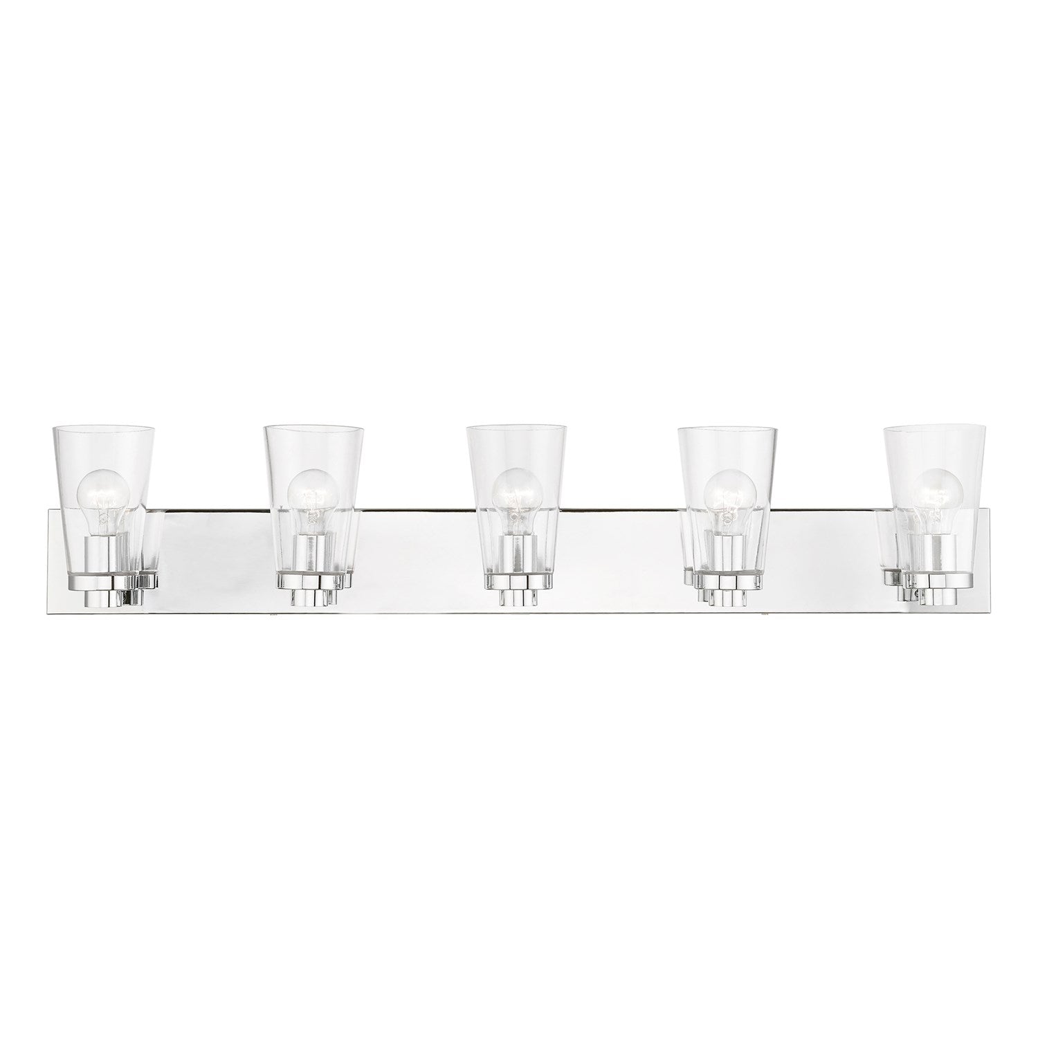 5 Light Polished Chrome Extra Large Vanity Sconce by Livex Lighting