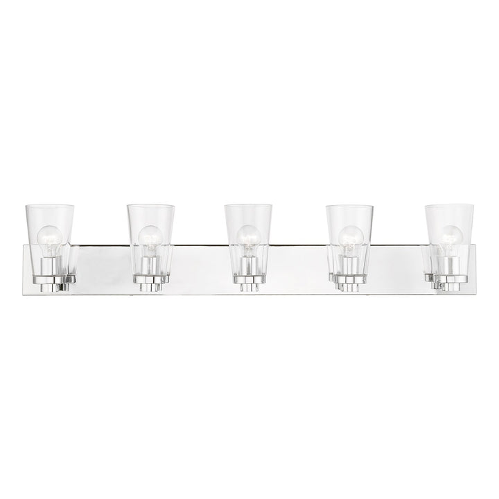 5 Light Polished Chrome Extra Large Vanity Sconce by Livex Lighting