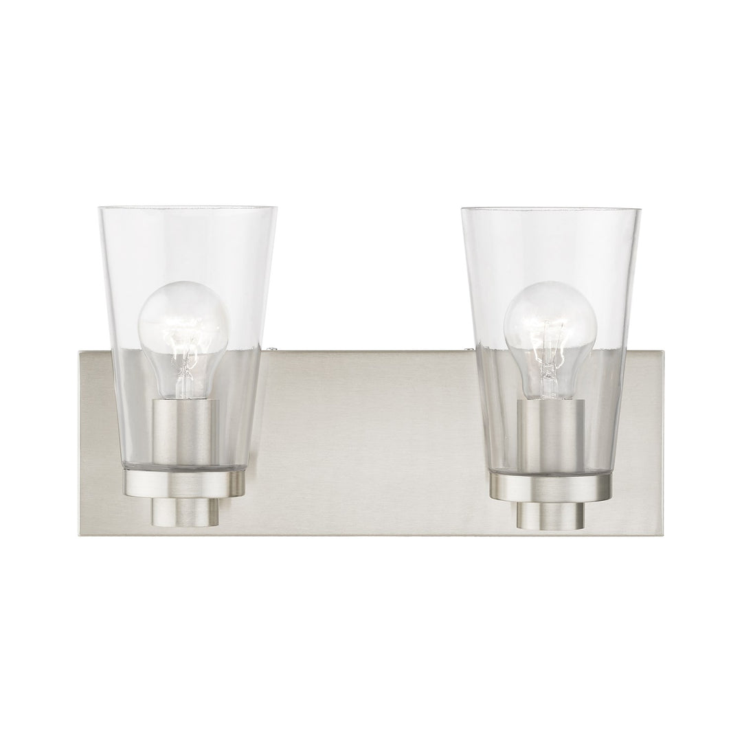 2 Light Brushed Nickel Vanity Sconce by Livex Lighting