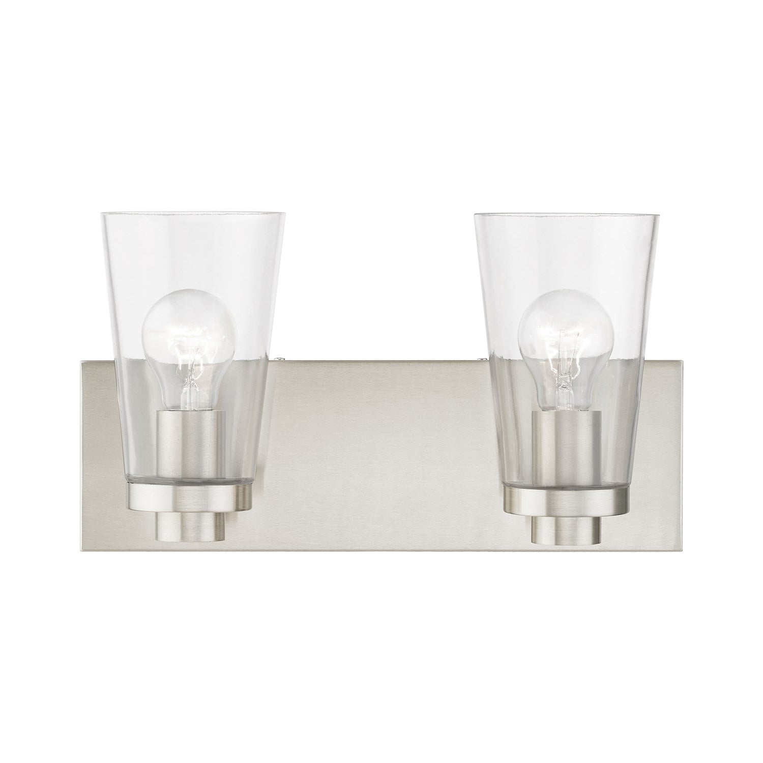 2 Light Brushed Nickel Vanity Sconce by Livex Lighting