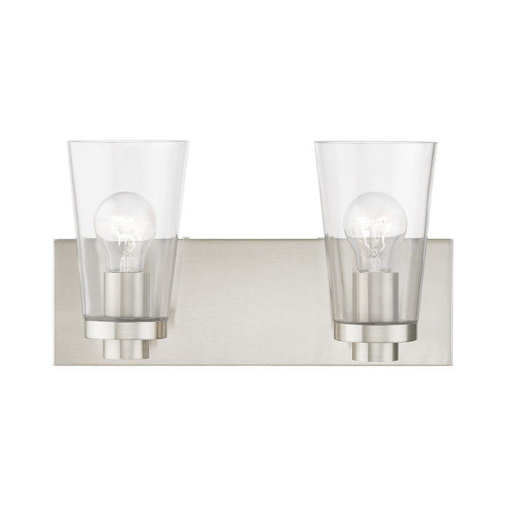 2 Light Brushed Nickel Vanity Sconce by Livex Lighting