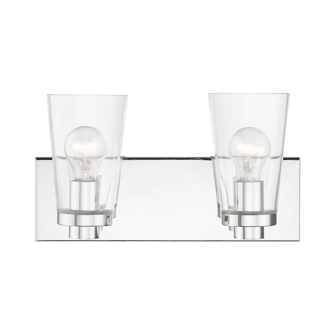 2 Light Polished Chrome Vanity Sconce by Livex Lighting