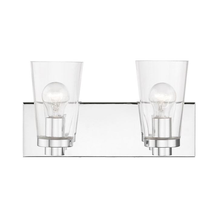 2 Light Polished Chrome Vanity Sconce by Livex Lighting