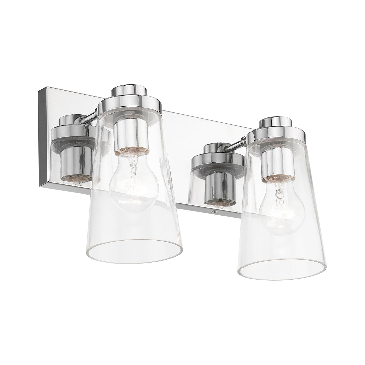 2 Light Polished Chrome Vanity Sconce