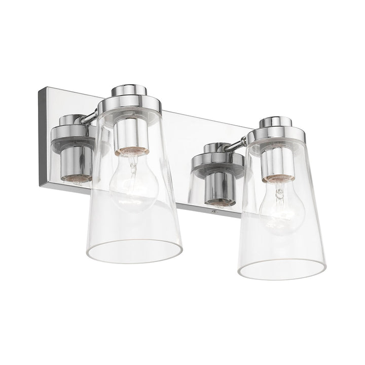 2 Light Polished Chrome Vanity Sconce
