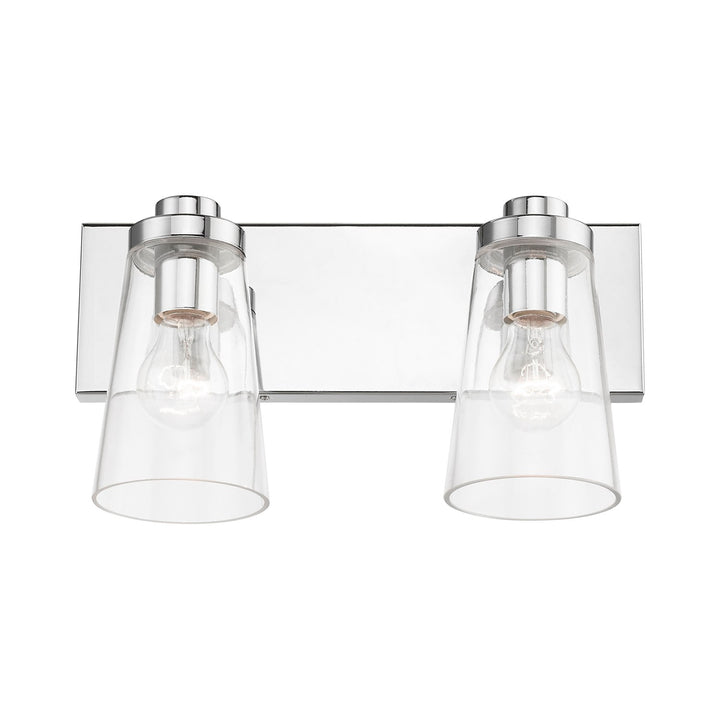 2 Light Polished Chrome Vanity Sconce