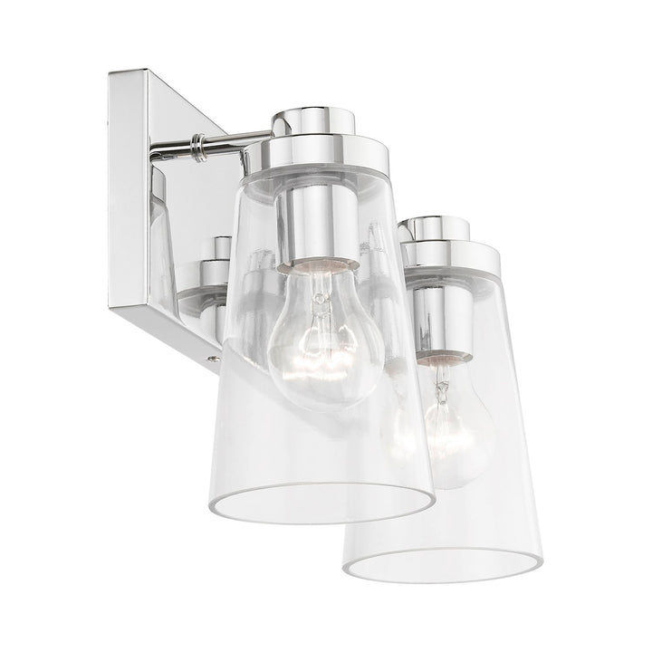 2 Light Polished Chrome Vanity Sconce