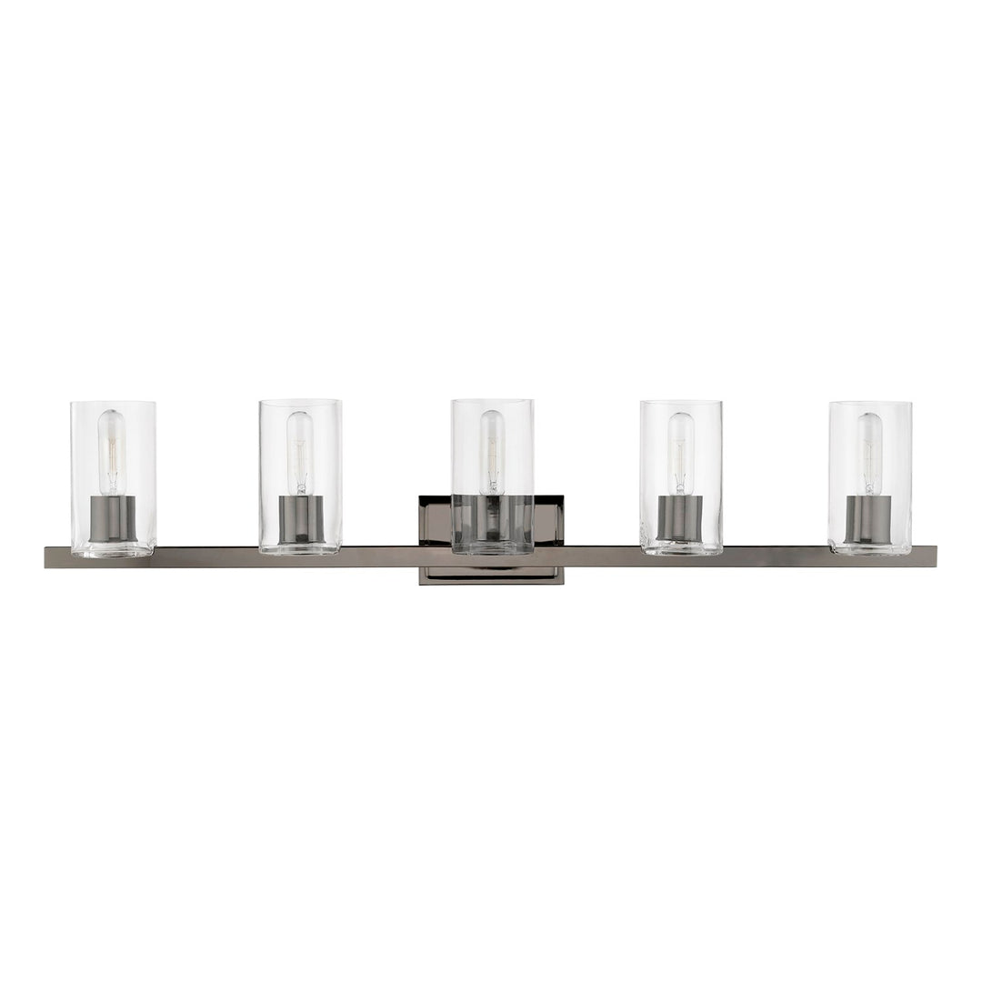 5 Light Black Chrome Vanity Sconce