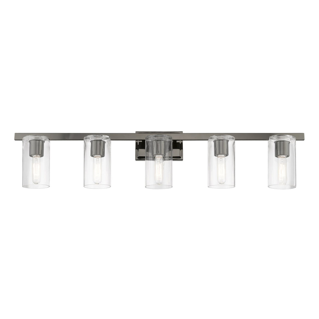5 Light Black Chrome Vanity Sconce