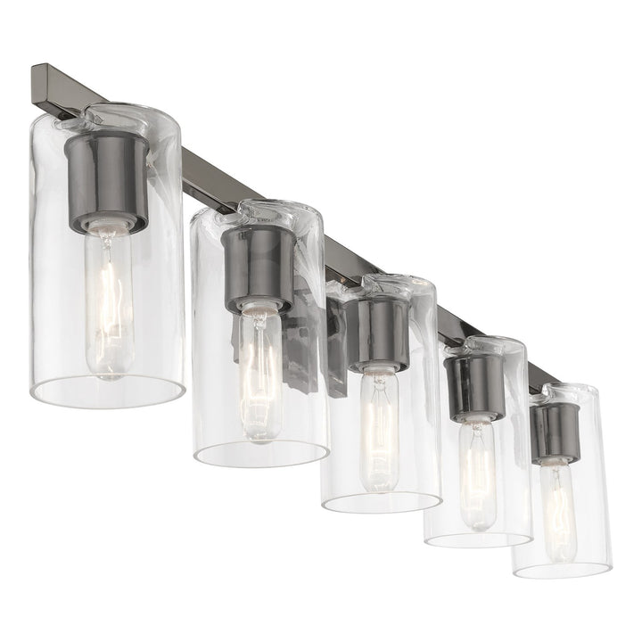5 Light Black Chrome Vanity Sconce