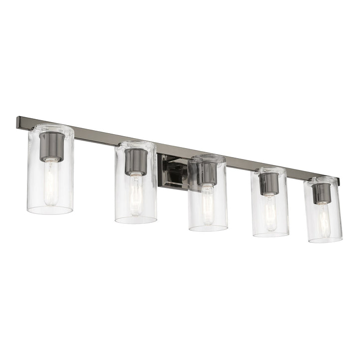 5 Light Black Chrome Vanity Sconce