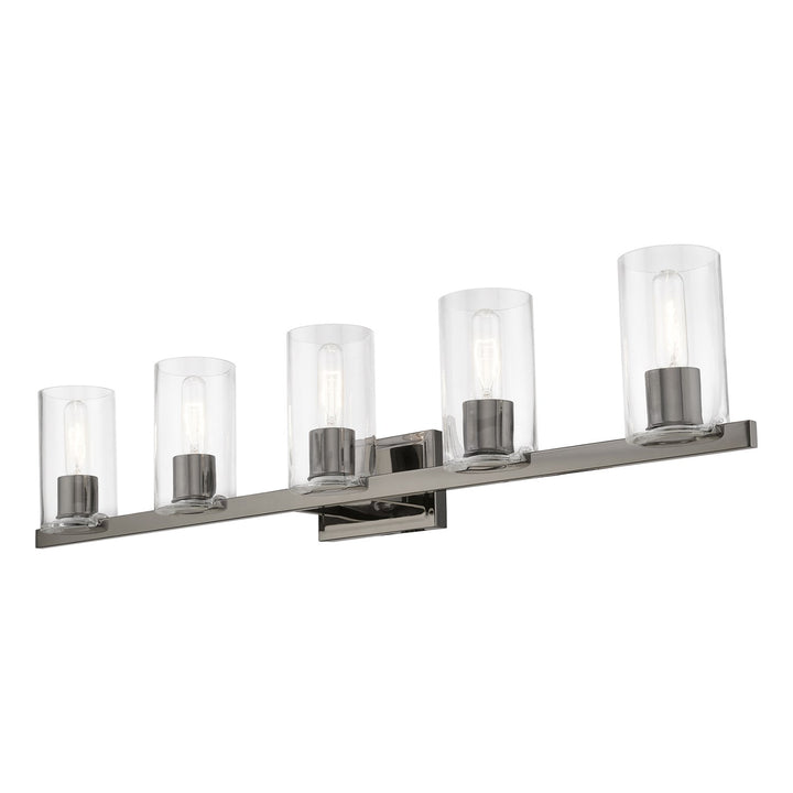 5 Light Black Chrome Vanity Sconce