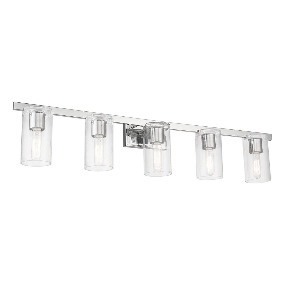 5 Light Polished Chrome Vanity Sconce