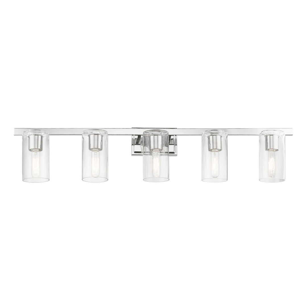 5 Light Polished Chrome Vanity Sconce
