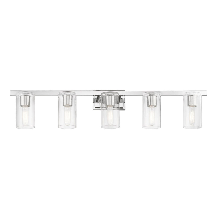 5 Light Polished Chrome Vanity Sconce