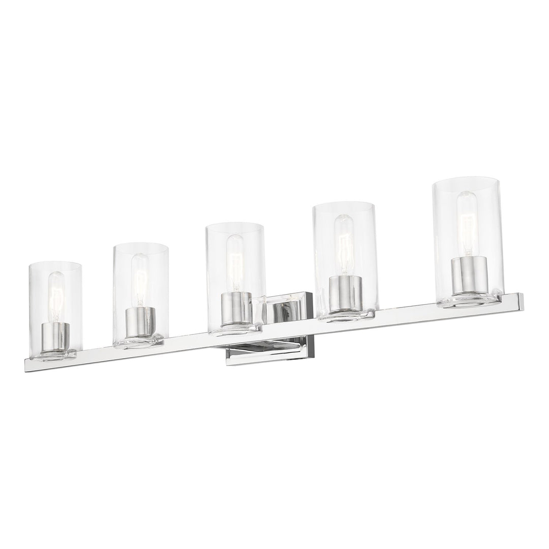 5 Light Polished Chrome Vanity Sconce