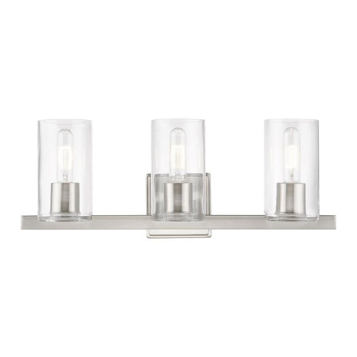 3 Light Brushed Nickel Vanity Sconce by Livex Lighting
