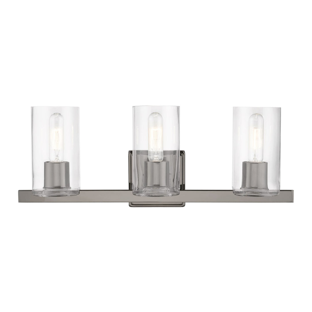 3 Light Black Chrome Vanity Sconce by Livex Lighting