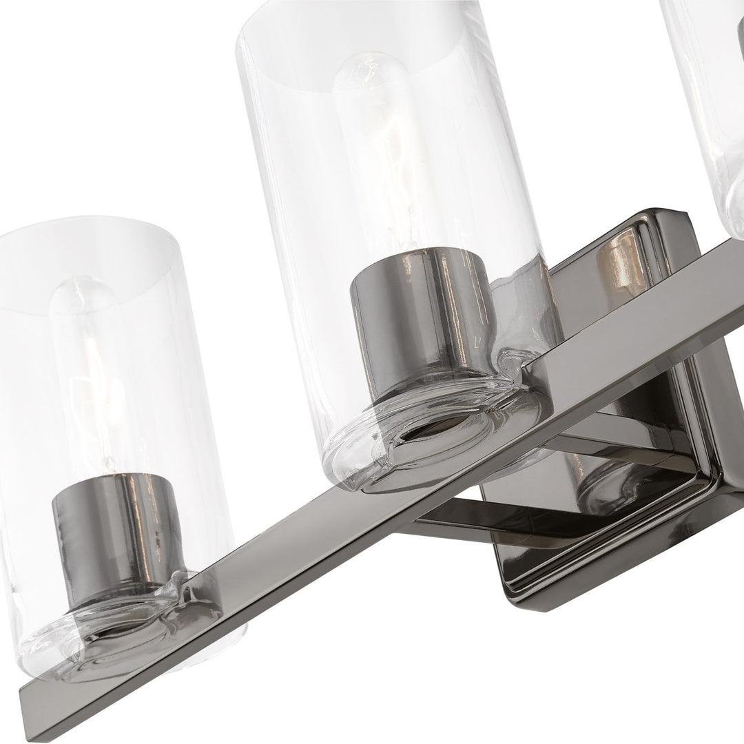 3 Light Black Chrome Vanity Sconce
