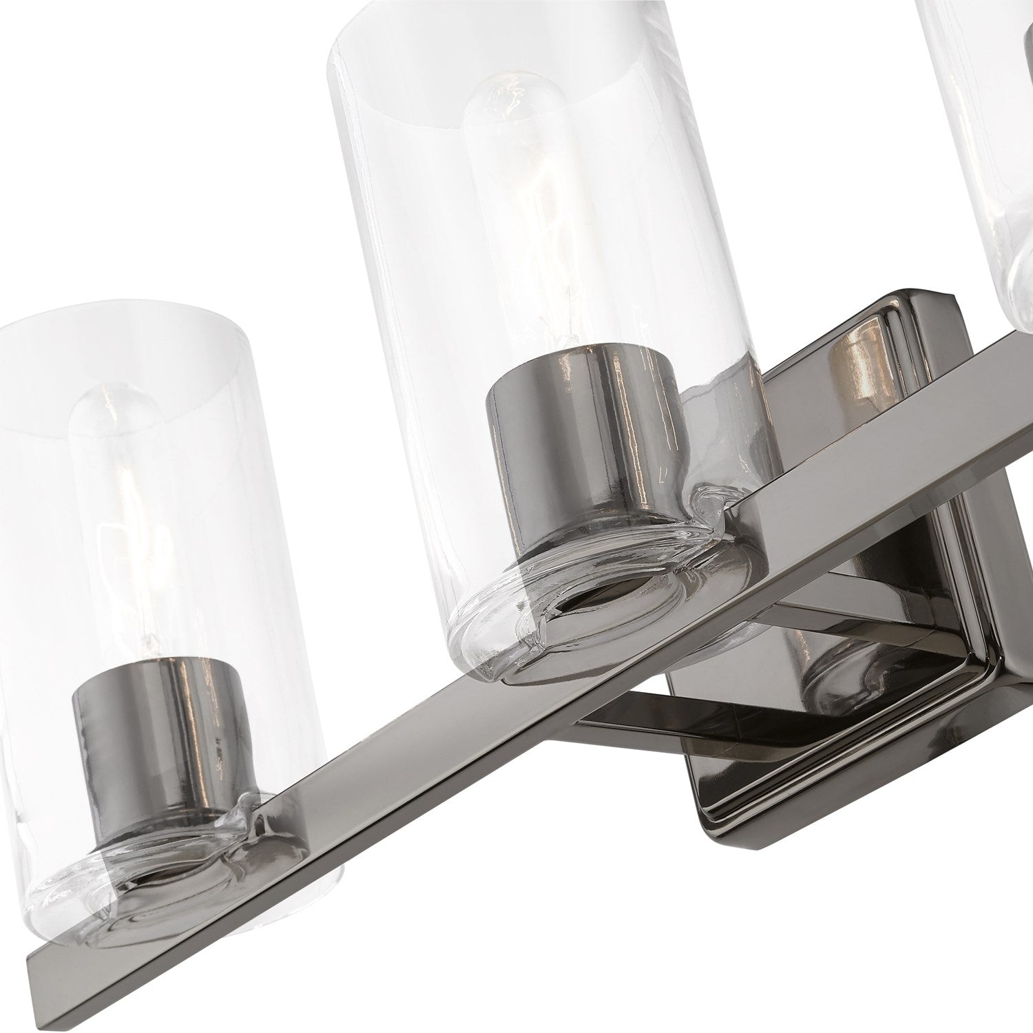 3 Light Black Chrome Vanity Sconce