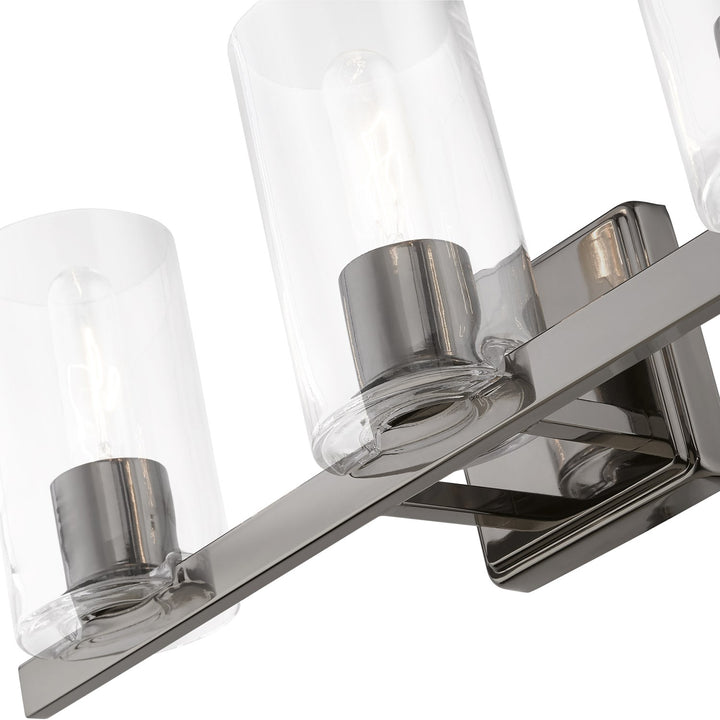 3 Light Black Chrome Vanity Sconce