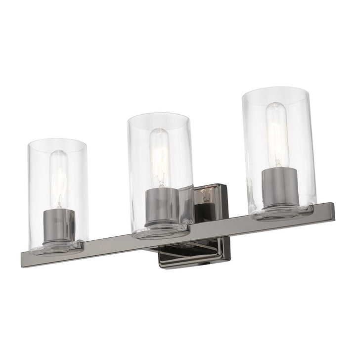 3 Light Black Chrome Vanity Sconce