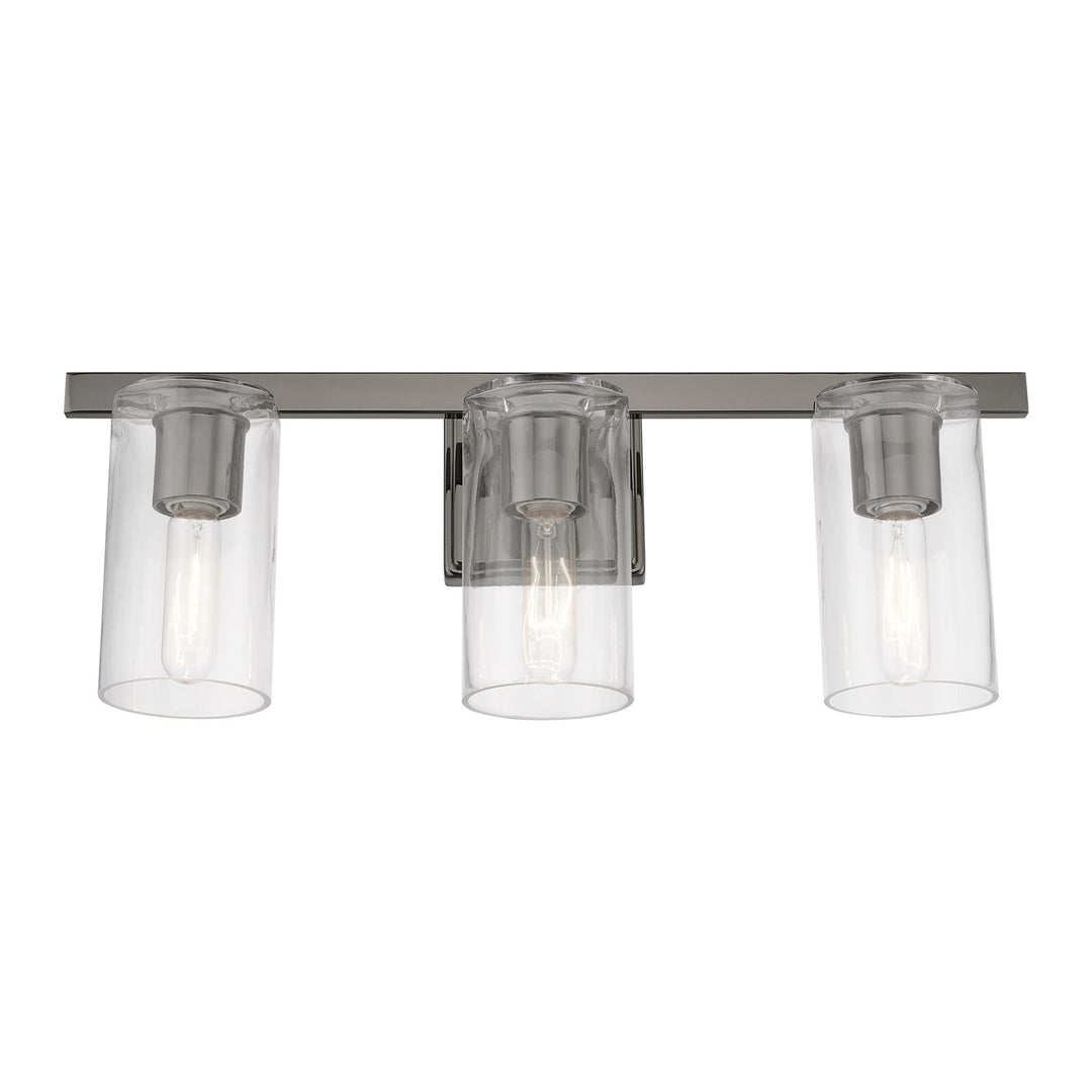 3 Light Black Chrome Vanity Sconce