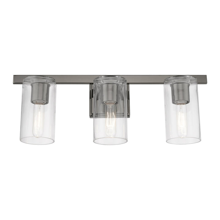 3 Light Black Chrome Vanity Sconce
