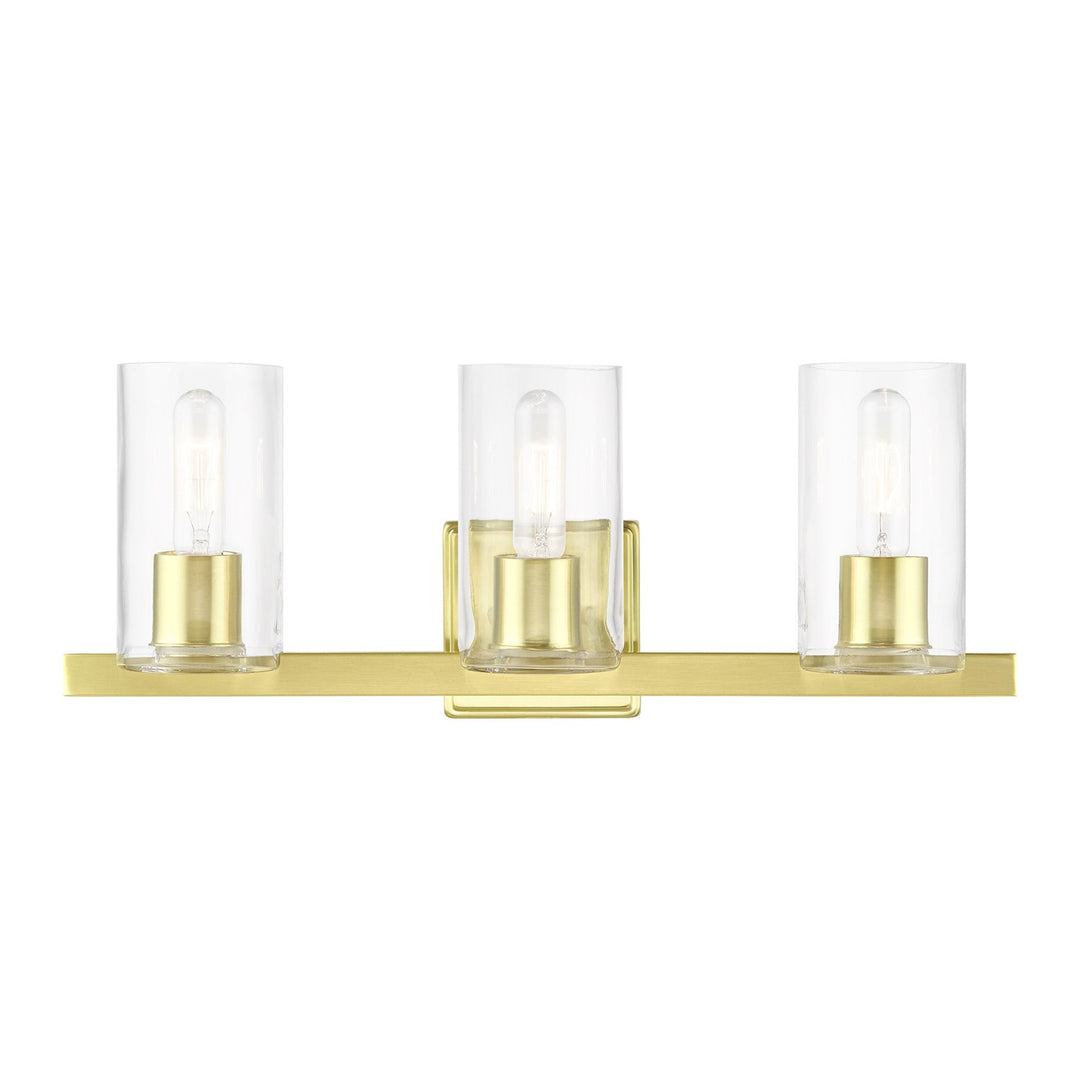 3 Light Satin Brass Vanity Sconce by Livex Lighting