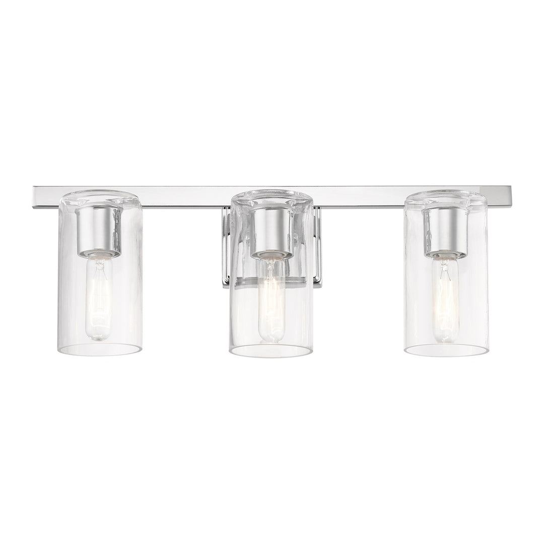3 Light Polished Chrome Vanity Sconce