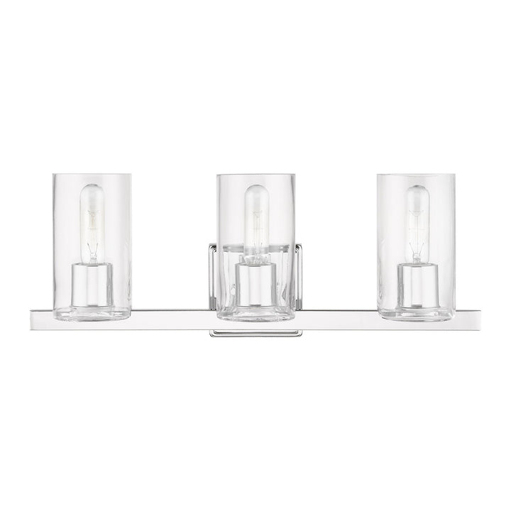 3 Light Polished Chrome Vanity Sconce