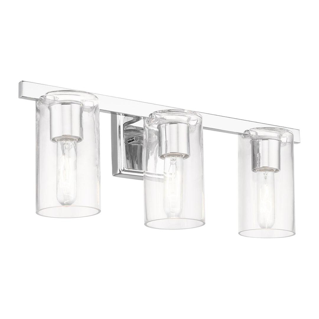 3 Light Polished Chrome Vanity Sconce