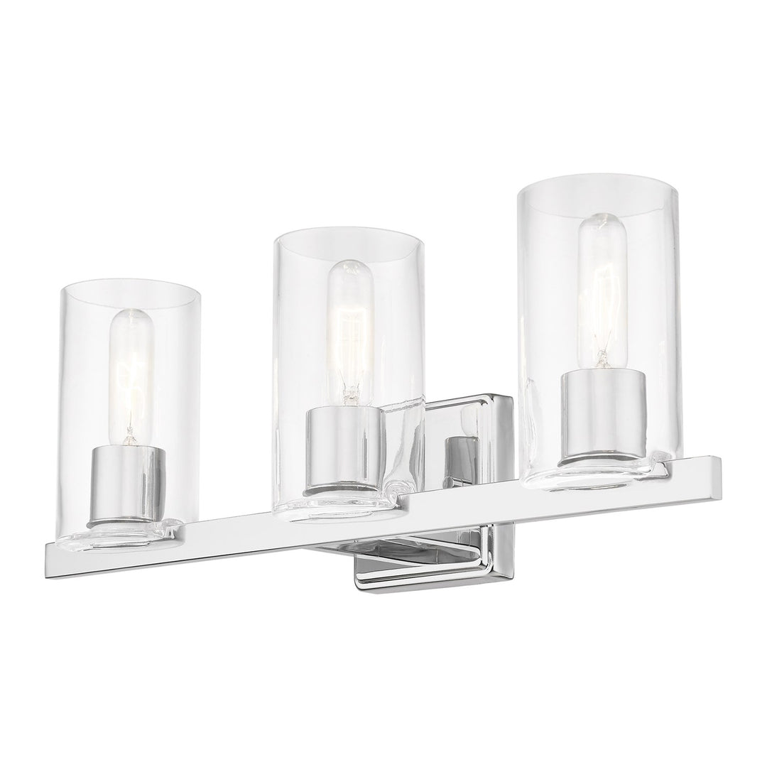 3 Light Polished Chrome Vanity Sconce