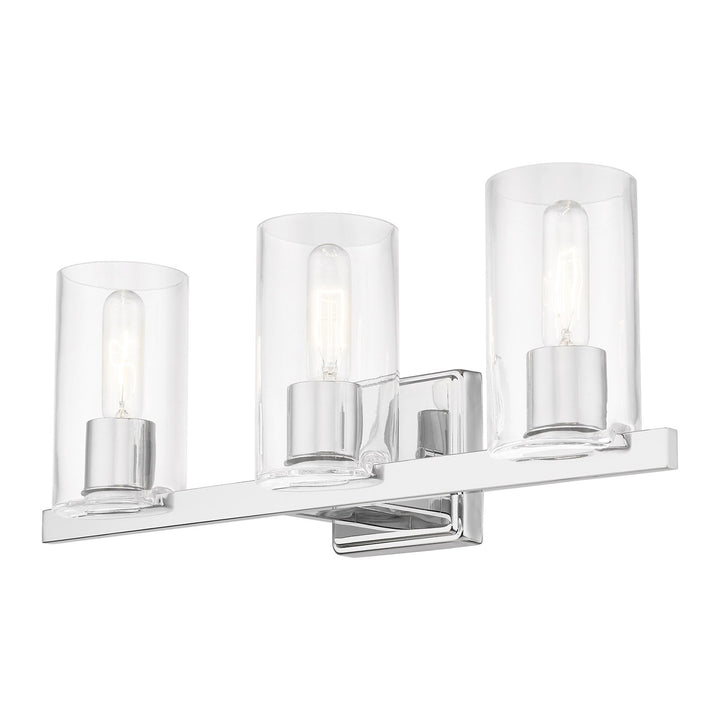 3 Light Polished Chrome Vanity Sconce