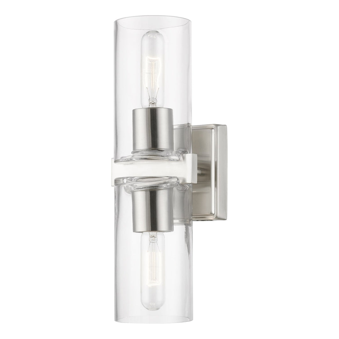 2 Light Brushed Nickel Vanity Sconce by Livex Lighting
