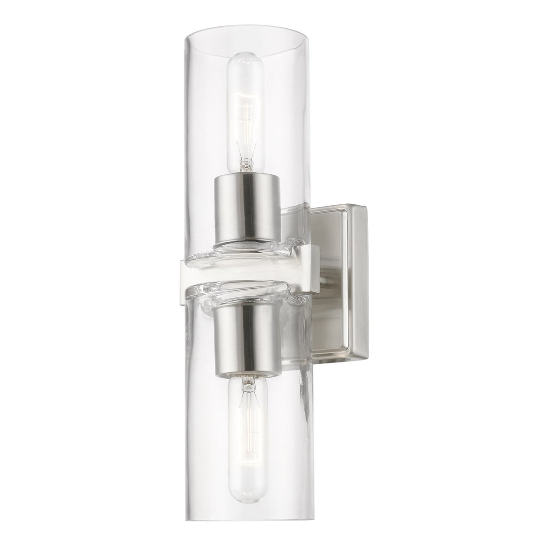 2 Light Brushed Nickel Vanity Sconce