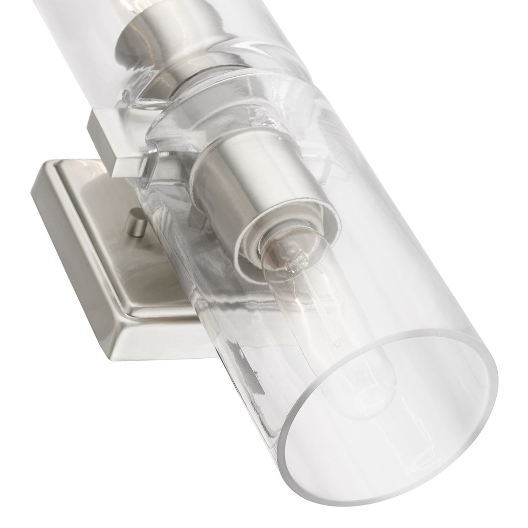 2 Light Brushed Nickel Vanity Sconce