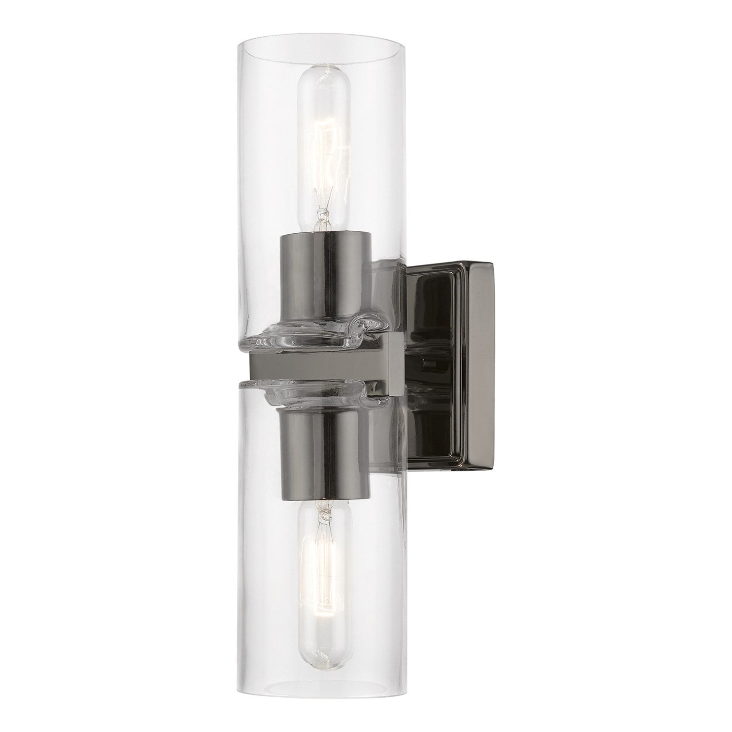 2 Light Black Chrome Vanity Sconce by Livex Lighting