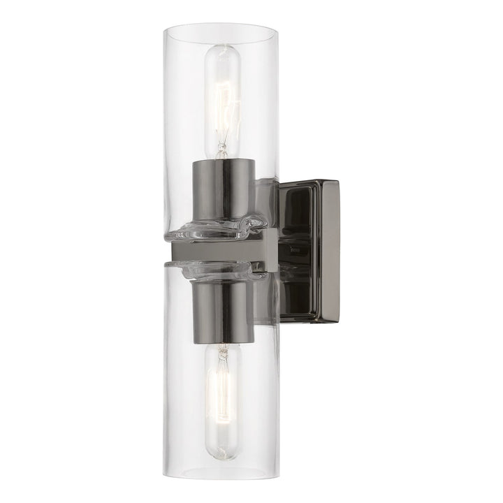 2 Light Black Chrome Vanity Sconce by Livex Lighting