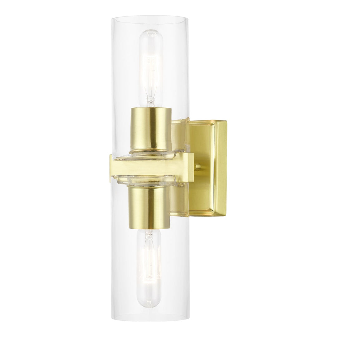 2 Light Satin Brass Vanity Sconce by Livex Lighting