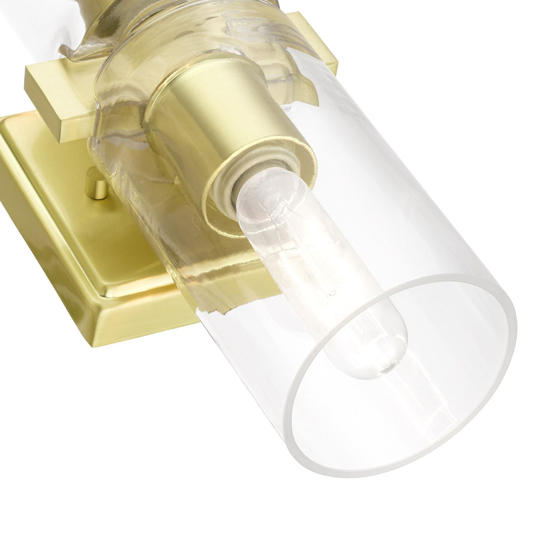 2 Light Satin Brass Vanity Sconce