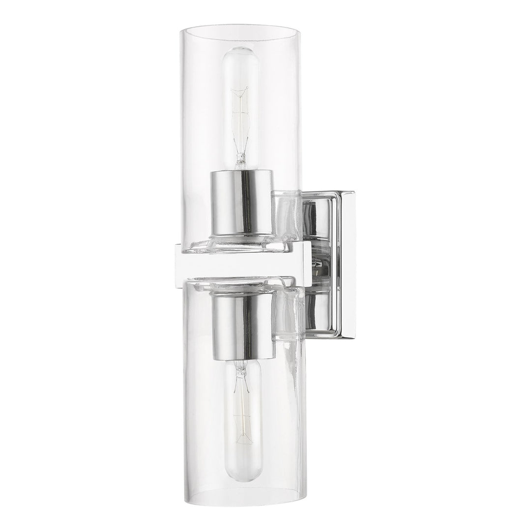 2 Light Polished Chrome Vanity Sconce