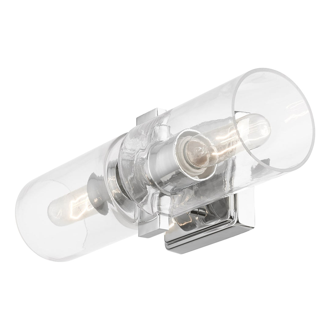 2 Light Polished Chrome Vanity Sconce