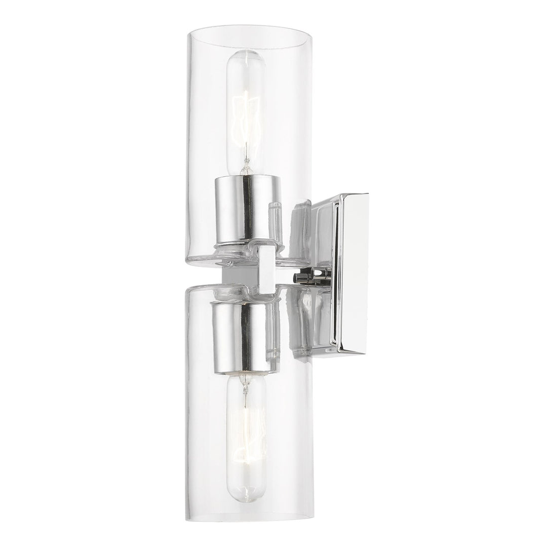 2 Light Polished Chrome Vanity Sconce