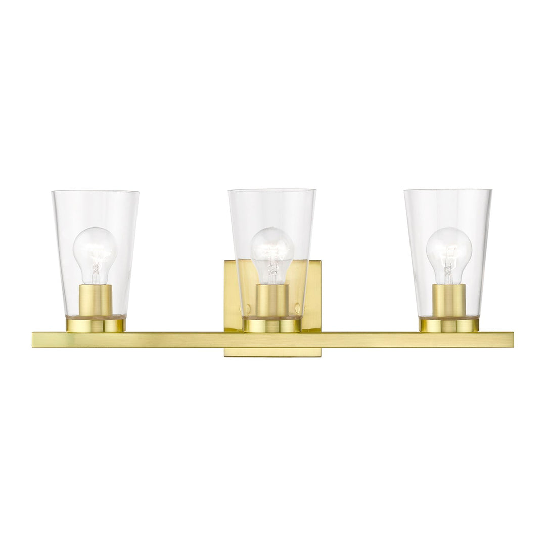 3 Light Satin Brass Vanity Sconce by Livex Lighting