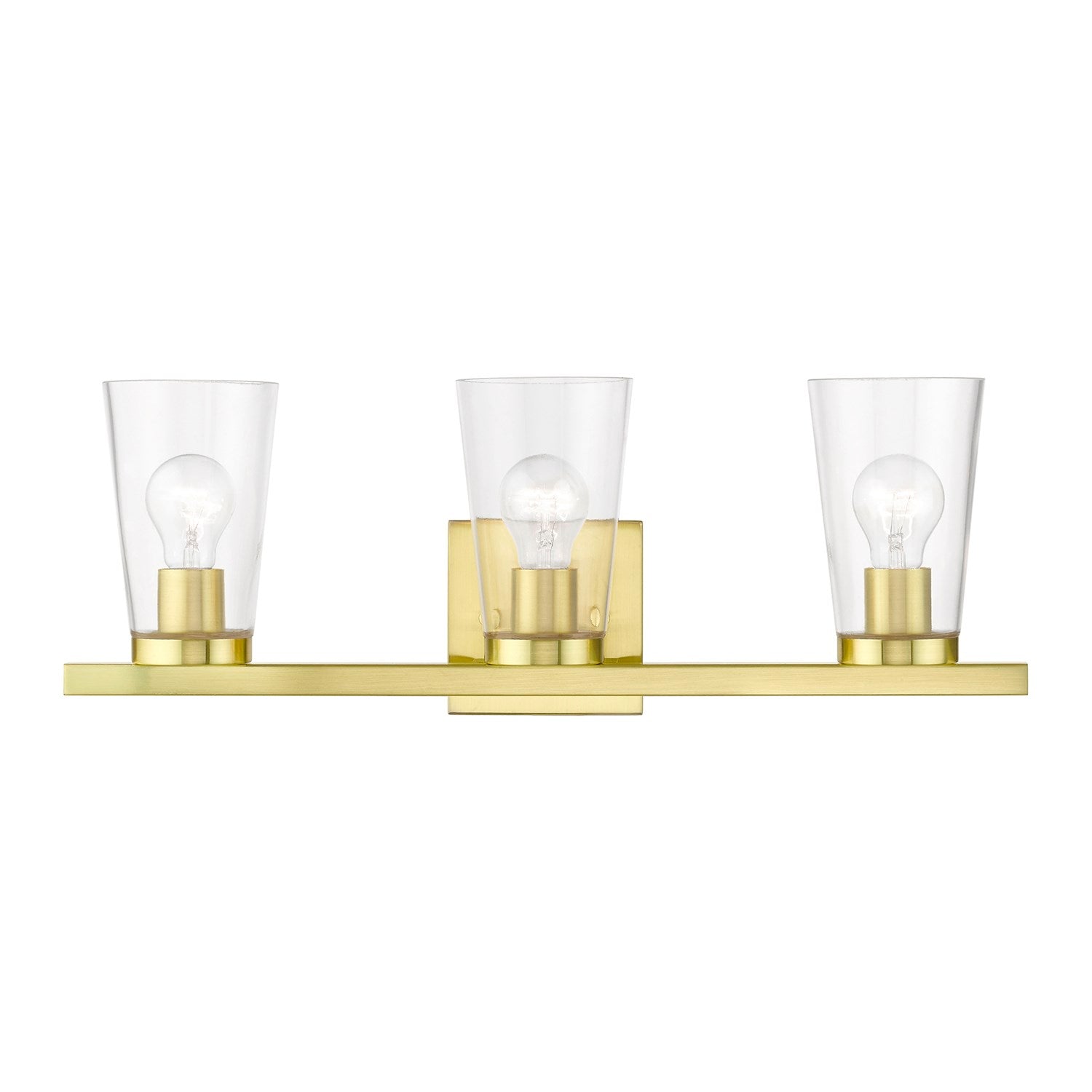 3 Light Satin Brass Vanity Sconce by Livex Lighting