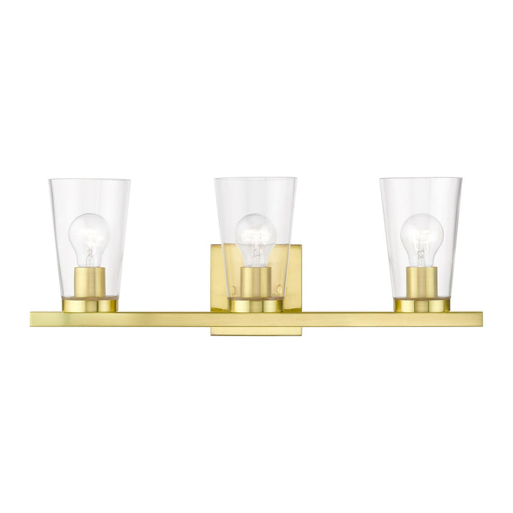 3 Light Satin Brass Vanity Sconce by Livex Lighting